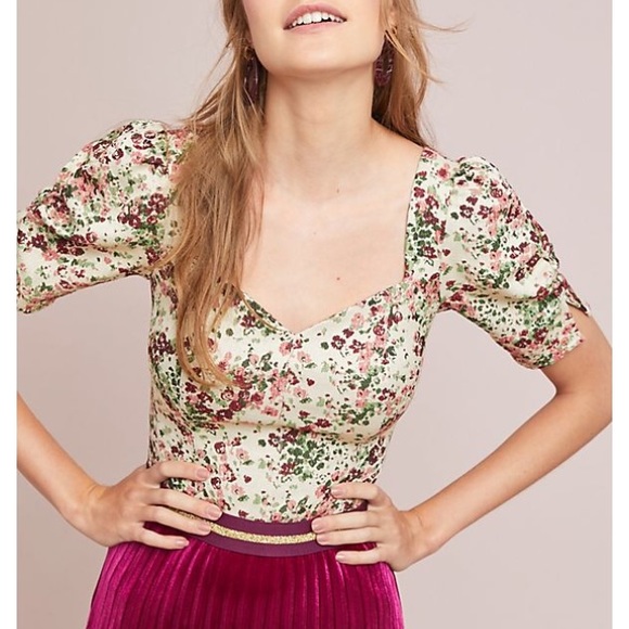 Anthropologie Tops - Anthropologie Maeve Alchemy Floral Blouse 12 NWT
